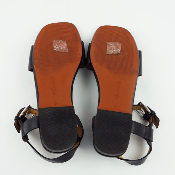 MADEWELL Size 6 The Karla Ankle-Strap Sandal in True Black $98 NP278 - Picture 6 of 6